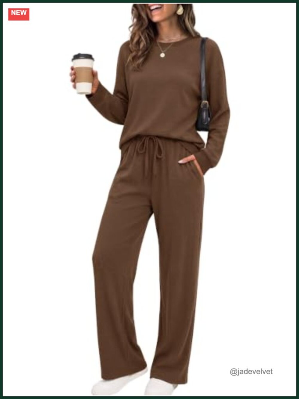 Womens 2 Piece Lounge Set Casual Matching Sweatsuit Corduroy
